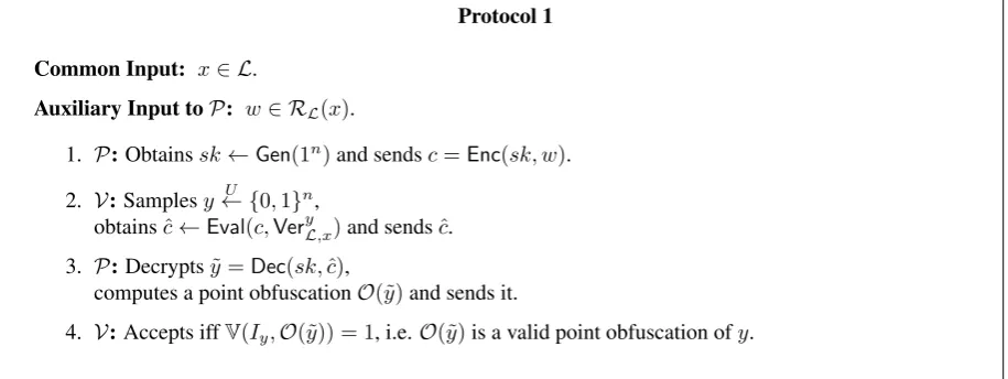 Figure 1: Protocol 1, 3-round Witness Hiding
