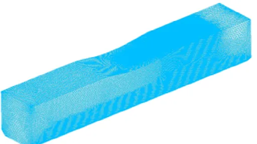 Figure 2.2 Unstructured computational surface mesh for the flow control analysis domain 