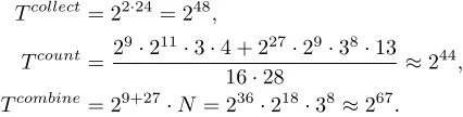 Table 8. The bits and trits required for encryption, decryption, and both, when en-crypting/decrypting two/three rounds to access the bits at position (15, 2)
