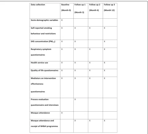 Fig. 3 Data collection schedule