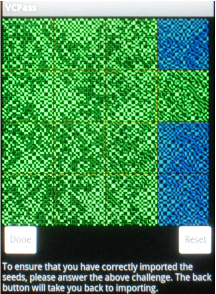 Fig. 3: Challenge and solution. To improve visibility, challenges are displayed using only one color subpixel– in this case green