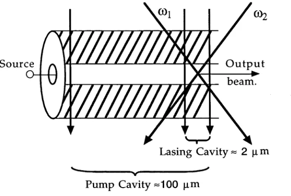 Figure 2.2: Schematic diagram of possible implementation of our atom laser model using hollow optical fibre.