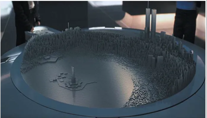 Figure 1.4: X-Men shape-changing display and Xenovision Mark III ‘needle table’