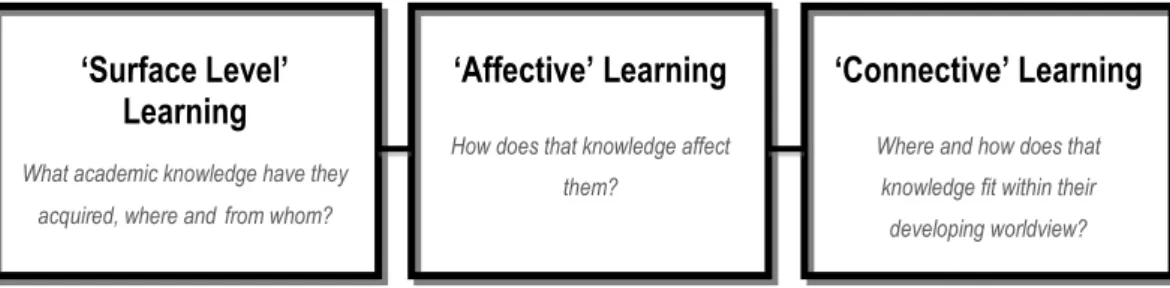 Figure 2: The three types of learning evident within the data. 