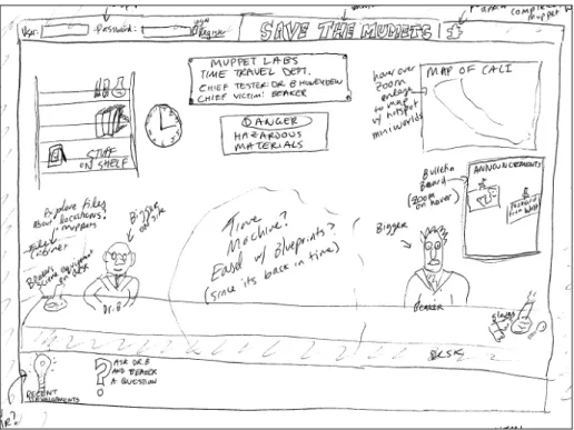 Figure 4.1: Early home page concept sketch 