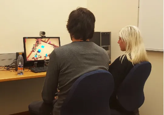 Figure 13: Co-located participants playing COLAB together in the same room. 