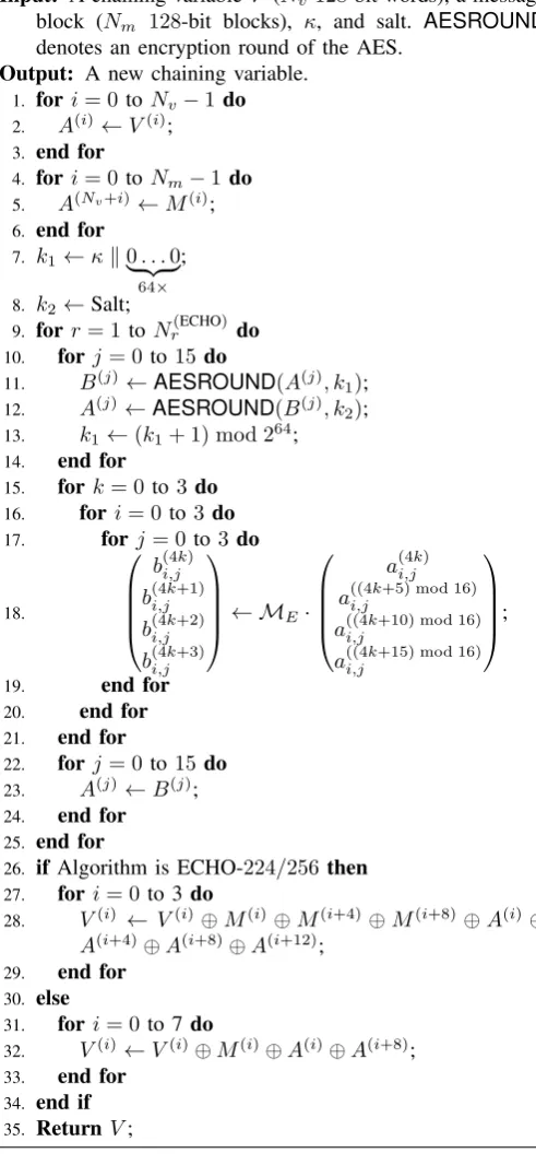 Table IVa deﬁnes the multiplication of an element atable involves at most(x) =7i=0 aixi ∈ F28 by 08 and 0C
