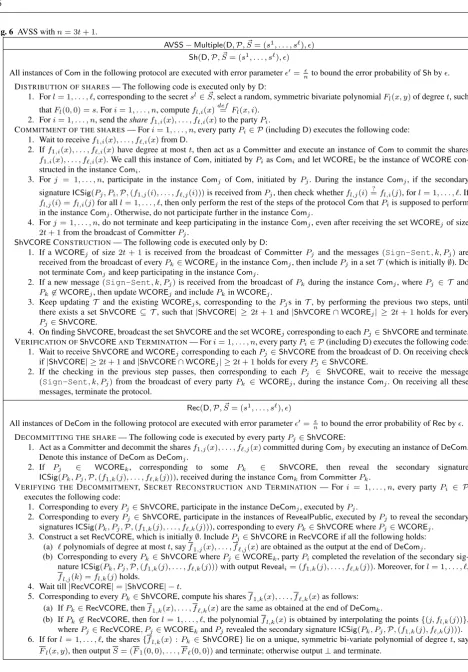 Fig. 6 AVSS with n = 3t + 1.