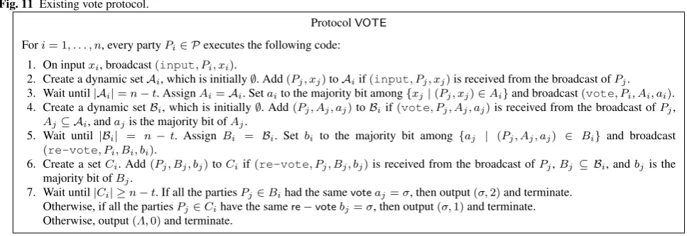 Fig. 11 Existing vote protocol.