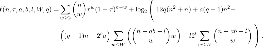 Table 2: Parameters for selected security parameters for ring-LPN cryptosystem