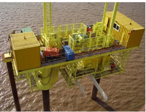 Figure 1.4: The 100 kW Pulse tidal oscillating wing device. Taken from [4].