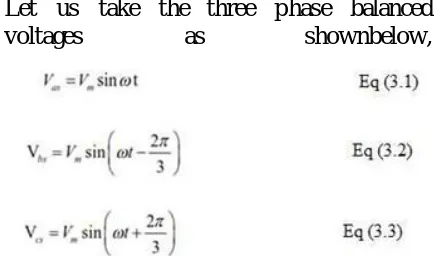 figure 3.2. It has three legs that have two switching complimenting each other. I.e. only one 
