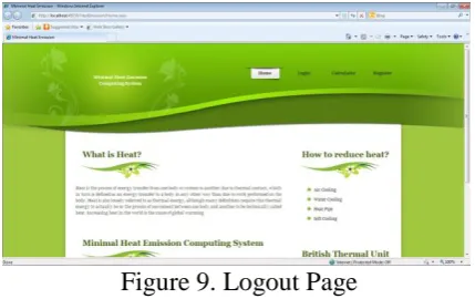 Figure 9. Logout Page 