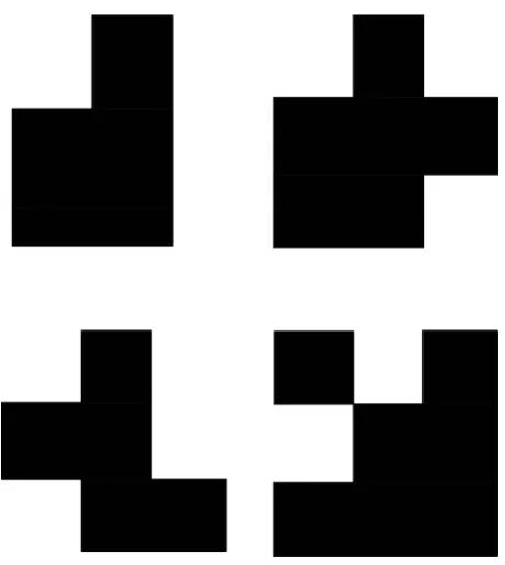 Figure 4.1 Example of some of the patterns used in the matrix patterns task. 