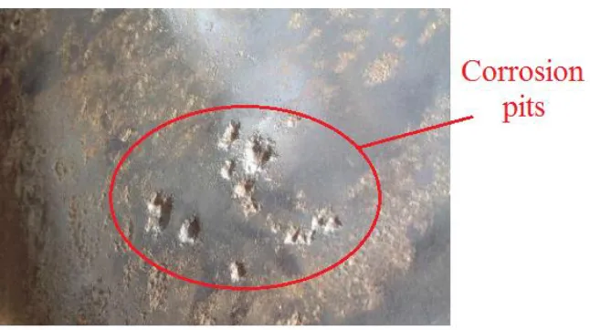Figure 1.  Corrosion pits of buried pipeline 