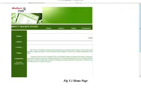 Fig 5.1 Home Page 