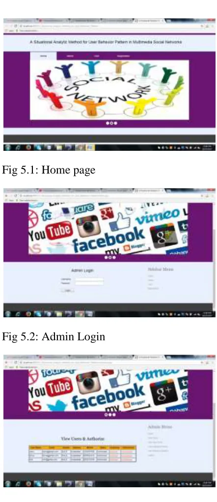 Fig 5.1: Home page 