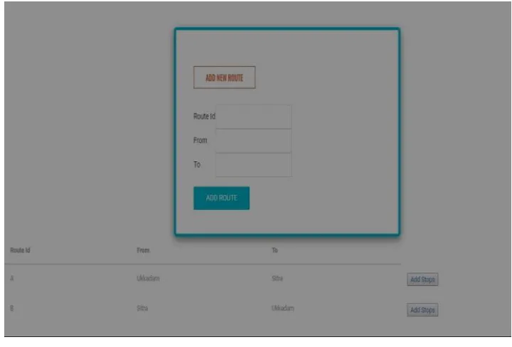 Figure 2.1 Stops Allocation in between the bus routes are categorized for the particular bus