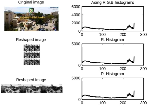 Figure 1: color image and histograms 