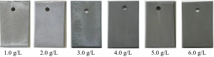 Figure 2.  Effect of C4H4O6Na2 on the appearance of phosphate conversion coatings on the magnesium alloys surface