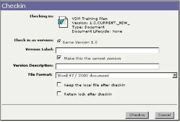 Figure 6: WDK 4.2 Checkin Component