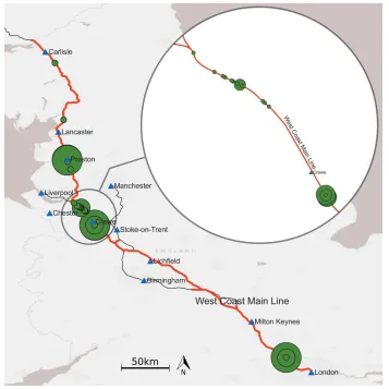 Figure 6: Distribution of RCF sites and momentary slides. Shaded circle size indicates momentary 