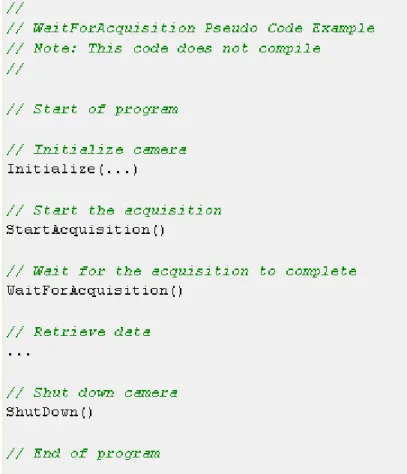 Figure 12: Example of WaitForAcquisition Pseudo Code