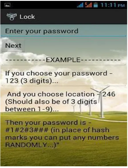 Fig 6 - When user switch on the level 2 lock             Fig 7 – After locking Level 2 Lock  
