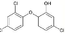 Figure 1.  Structural formula of triclosan. 