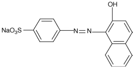 Figure 1. Molecular structure of Acid Orange 7 