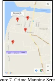 Figure 7. Crime Mapping Screen   