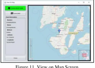 Figure 11. View on Map Screen 