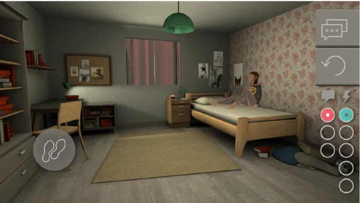 Figure 4.  Lisa's house in Moving Stories (screenshot).