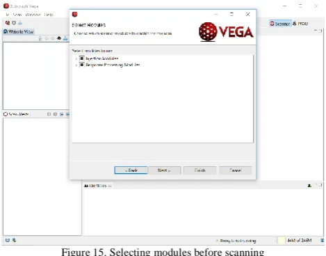 Figure 15. Selecting modules before scanning 