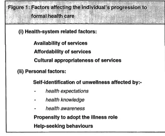 Figure 1: Factors affecting the individual’s progression to 
