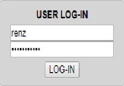 Figure 3. Log-in Box for Evaluator 