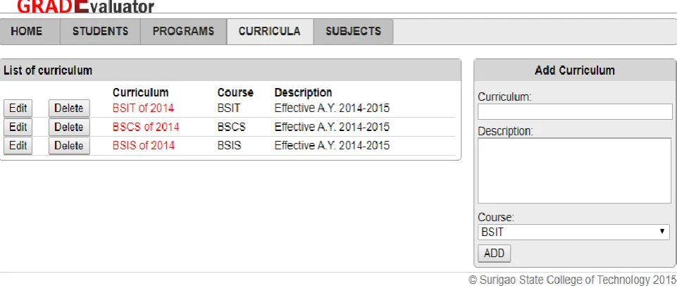 Figure 6. Curriculum Entry Module 