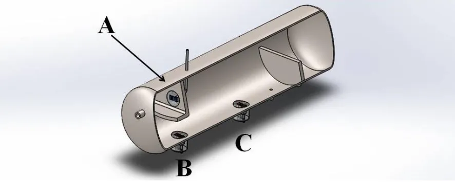 Figure 5. Location of the electrochemical specimens in the separator. 