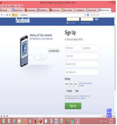 Figure 1: Personal Information needed to sign up to Facebook 