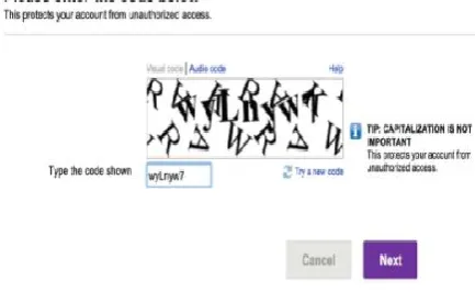 Fig. 1.1.1 CAPTCHAs 