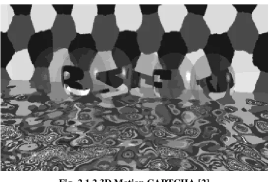 Fig. 2.1.3 3D cubic CAPTCHA [3] 
