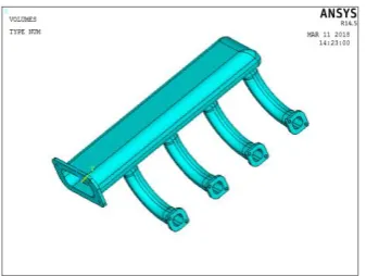 Fig.6.1  shows the geometric model of the  modified Inlet Manifold  