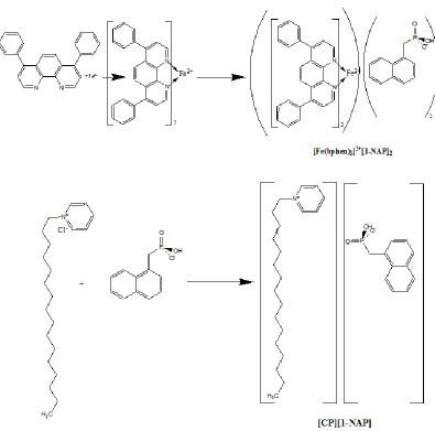 Figure 2. The chemical structure of the ion association complexes  