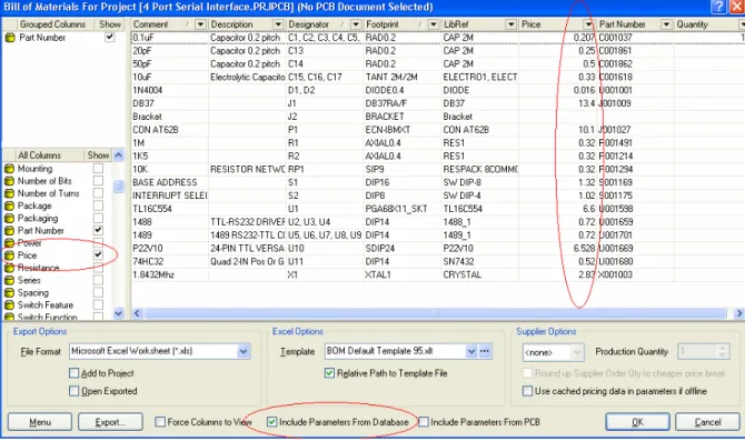 Figure 6. Include additional component information that exists only in an external database 