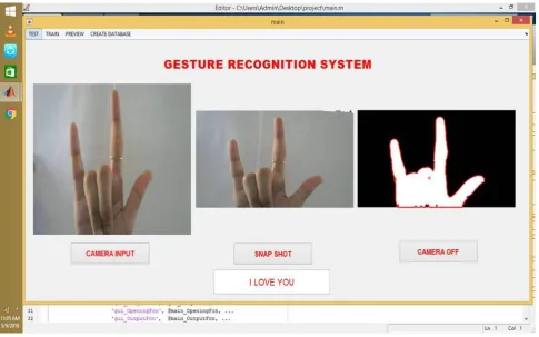 Figure 9: Output of Gesture Recognition System 