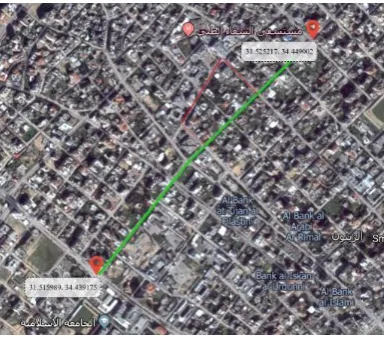 Fig. 1 Longer path suggested by google 