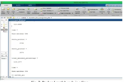 Fig. 7: Backend matlab code in editor 