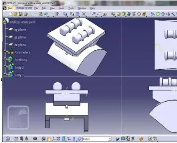 Figure 3.3: Design of Mobile Bearing Component 