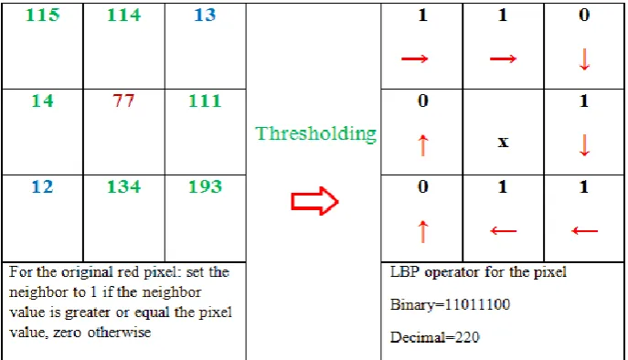 Figure (2): Color image and colors histogram 