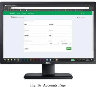 Fig. 16  Accounts Page 